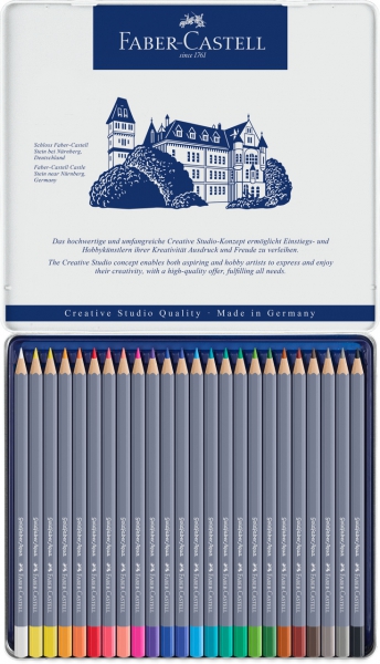 Creioane Colorate Aquarelle 24 Culori Goldfaber Cutie Metal Faber-Castell [2]